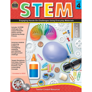 TCR8184 STEM: Engaging Hands-On Challenges Using Everyday Materials Grade 4 Image