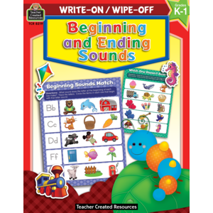 TCR8219 Write-On/Wipe-Off Book: Beginning and Ending Sounds Image