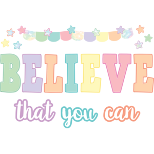 TCR8412 Pastel Pop Believe That You Can Bulletin Board Image