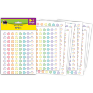 TCR8425 Pastel Pop Circles Mini Stickers Valu-Pak Image