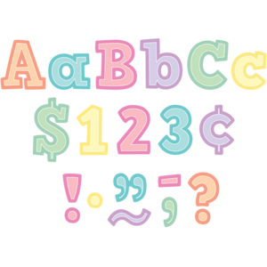 TCR8435 Pastel Pop Bold Block 4" Letters Combo Pack Image