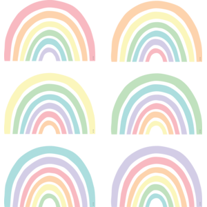 TCR8443 Pastel Pop Rainbows Accents Image