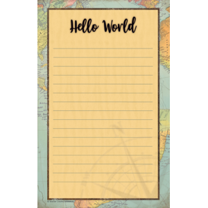 TCR8566 Travel the Map Notepad Image