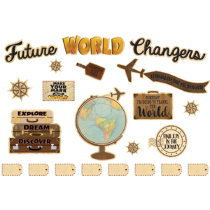 TCR8623 Travel the Map Future World Changers Bulletin Board Image