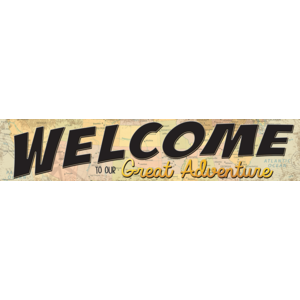 TCR8631 Travel the Map Welcome to Our Great Adventure Banner Image