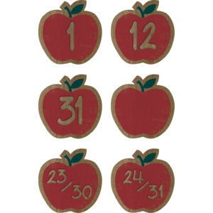 TCR8701 Home Sweet Classroom Apples Calendar Days Image