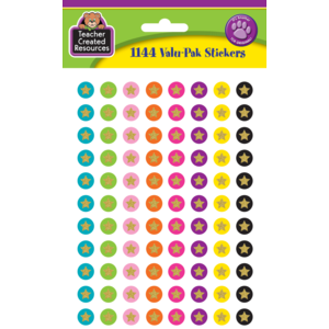 TCR8728 Confetti Stars Mini Stickers Valu-Pak Image