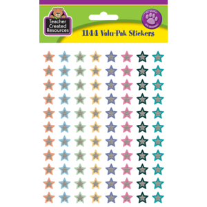 TCR8730 Home Sweet Classroom Stars Mini Stickers Valu-Pak Image
