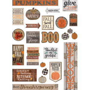 TCR8734 Home Sweet Classroom Happy Fall Mini Bulletin Board Image