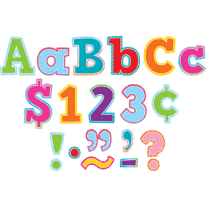 TCR8777 Colorful Vibes Bold Block 4" Letters Combo Pack Image