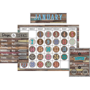 TCR8855 Home Sweet Classroom Calendar Bulletin Board Display Image