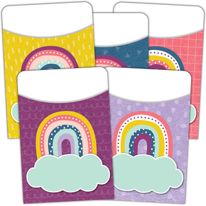 TCR9061 Oh Happy Day Library Pockets - Multi-Pack Image