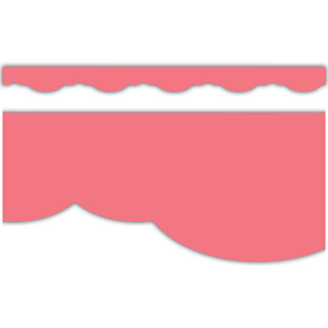 TCR9134 Coral Pink Fancy Scallops Border Trim Image