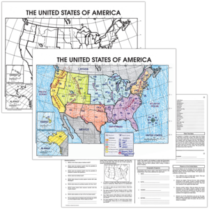 TCRM237 The United States Map Activity Posters Image