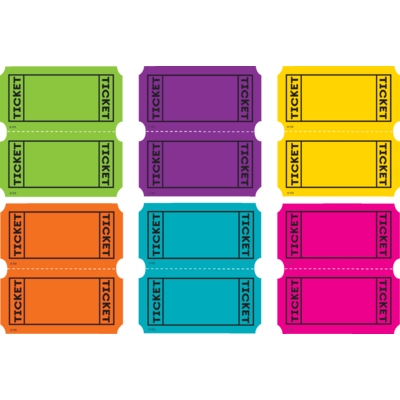 Bright Colors Tickets Mini Accents - TCR5794 | Teacher Created Resources