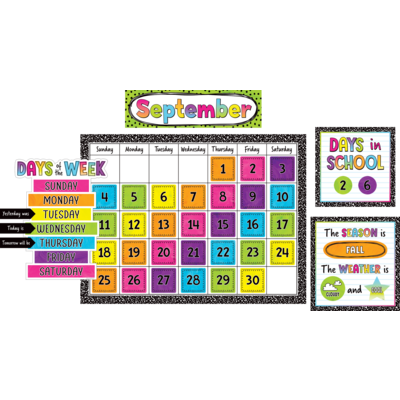 Brights 4Ever Calendar Bulletin Board - TCR6921 | Teacher Created Resources