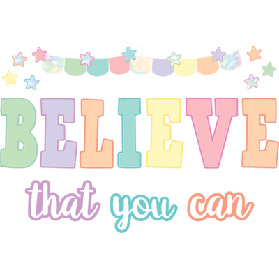 Pastel Pop Believe That You Can Bulletin Board - TCR8412 | Teacher ...