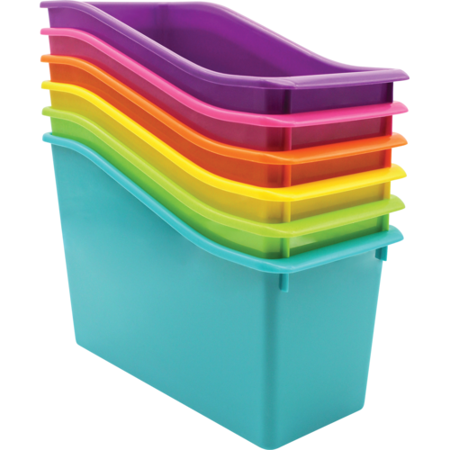 Brights Plastic Book Bins Set of 6 TCR2088636 Teacher Created Resources