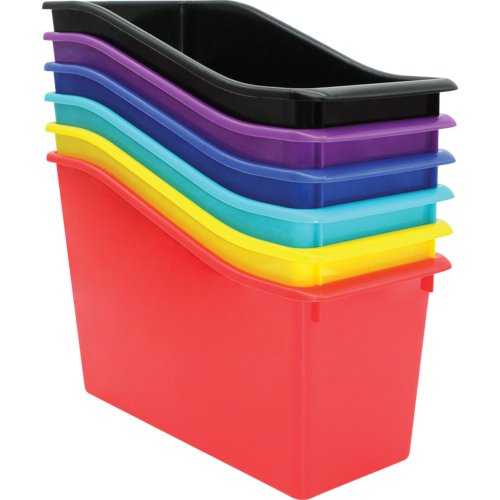 Bold Colors Plastic Book Bins Set of 6 TCR2088637 Teacher Created