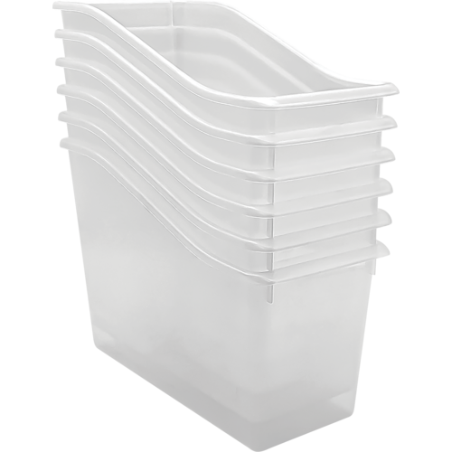 Clear Plastic Book Bin 6 Pack TCR2088673 Teacher Created Resources