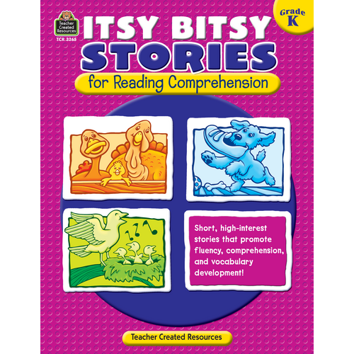 Itsy Bitsy Stories for Reading Comprehension Grade K - TCR3265