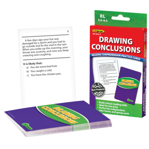 Drawing Conclusions Practice Cards Green Level TCR63417 Teacher Created Resources