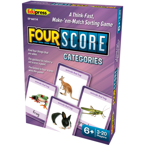Four Score Card Game Categories TCR66114 Teacher Created Resources
