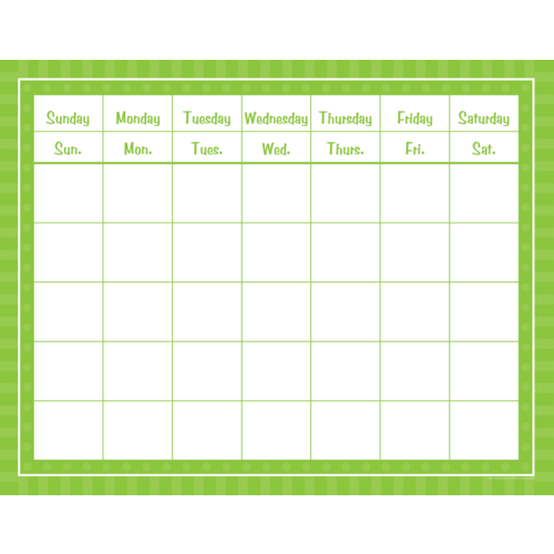 Green Sassy Solids Calendar Grid - TCR74802 | Teacher Created Resources