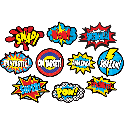 Clingy Thingies Superhero Sayings Accents - TCR77322 | Teacher Created ...