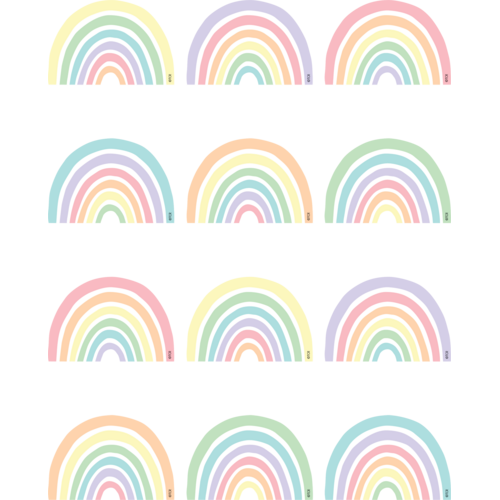 Pastel Pop Rainbows Mini Accents TCR8442 Teacher Created Resources