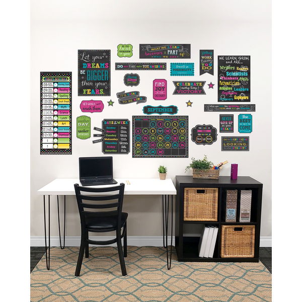 Classroom at Home Decor Kit Chalkboard Brights TCR2088548 Teacher