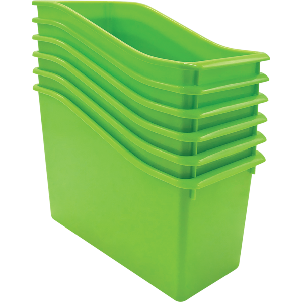 Lime Plastic Book Bin 6 Pack - TCR2088557 | Teacher Created Resources