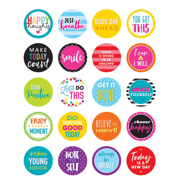 Colorful Words to Inspire Planner Stickers - TCR3585 | Teacher Created ...