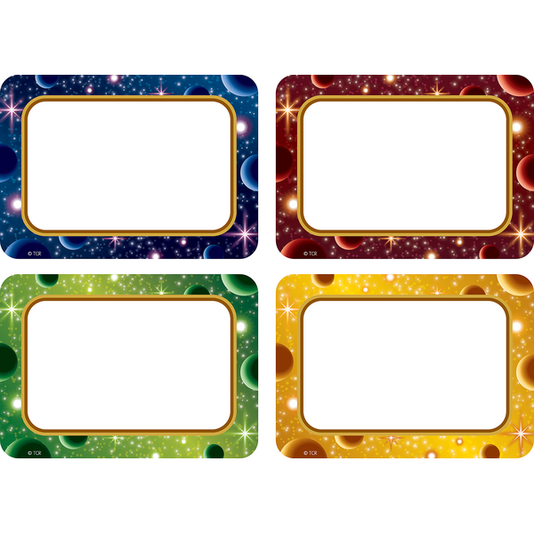 Stellar Space Name Tags/Labels MultiPack TCR5854 Teacher Created Resources