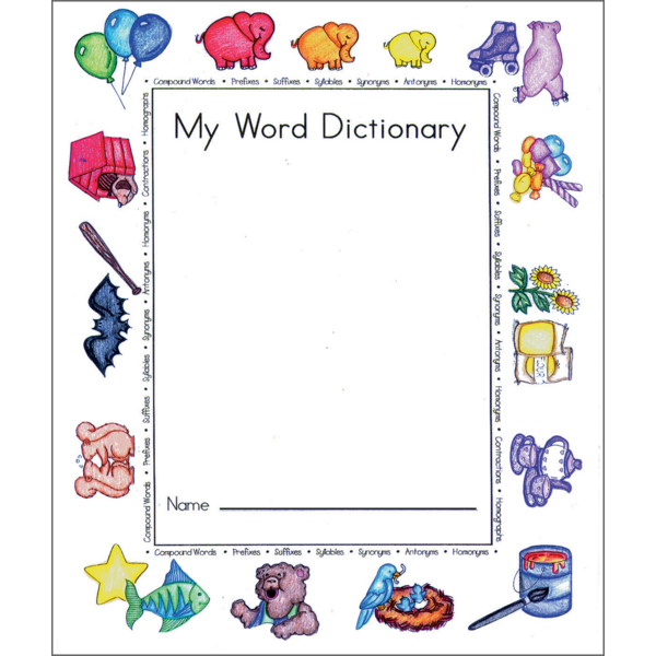 My Own Word Dictionary TCR60141 Teacher Created Resources