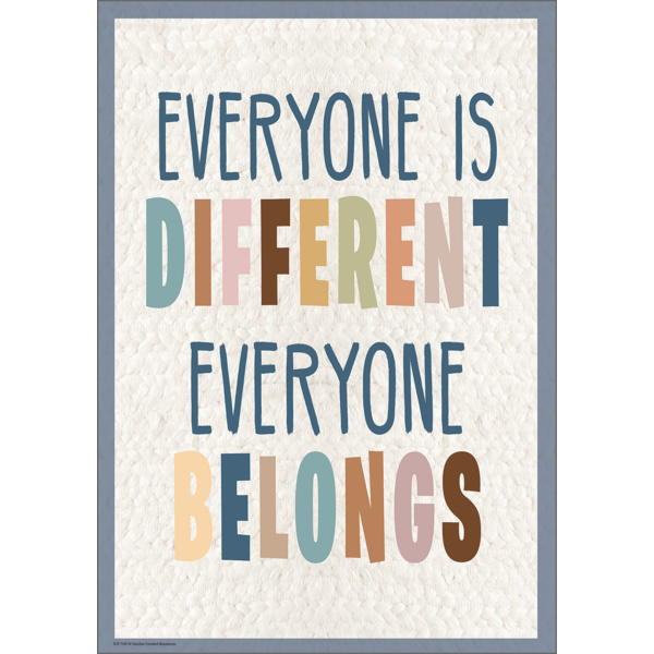 Everyone is Different, Everyone Belongs Positive Poster TCR7142