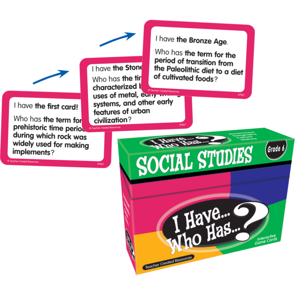 I Have, Who Has Social Studies Game Grade 6 TCR7867 Teacher Created