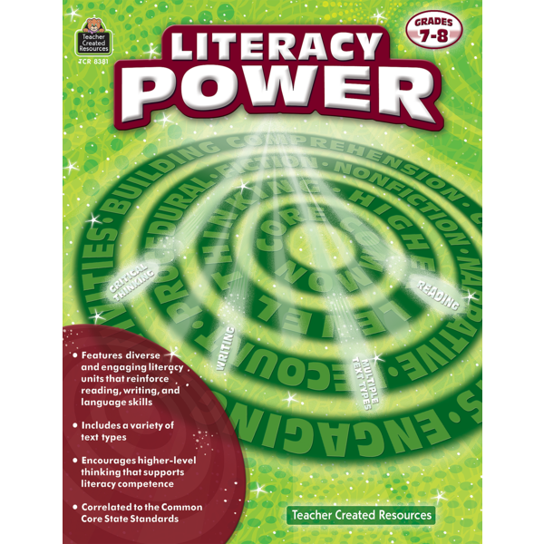 Literacy Power Grade 7-8 - TCR8381 | Teacher Created Resources