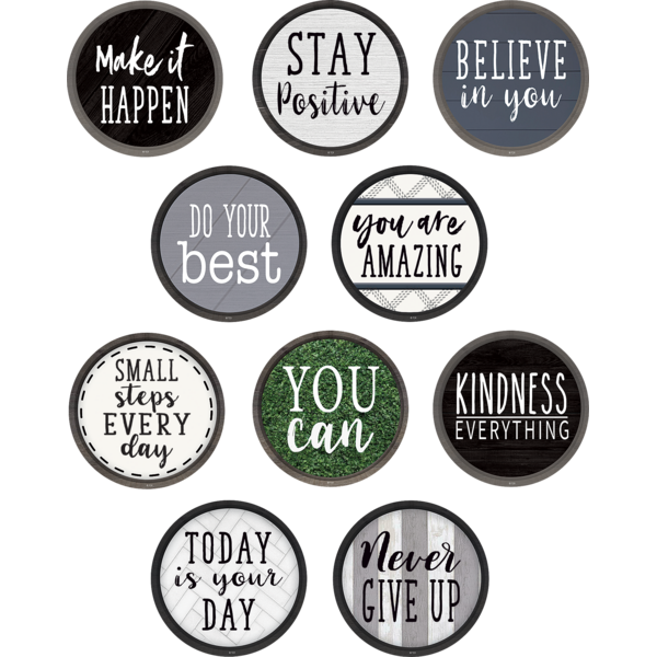 Modern Farmhouse Positive Sayings Accents - TCR8518 | Teacher Created ...