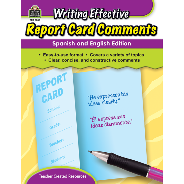 Writing Effective Report Card Comments Spanish And English Edition