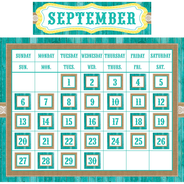 Shabby Chic Calendar Set TCR9541 Teacher Created Resources