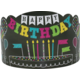 Chalkboard Brights Happy Birthday Crowns Alternate Image B
