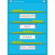 Aqua Polka Dots 10 Pocket File Storage Pocket Chart Alternate Image B