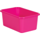 Pink Small Plastic Storage Bin 6 Pack Alternate Image A