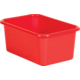 Red Small Plastic Storage Bin 6 Pack Alternate Image A