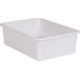 White Large Plastic Storage Bin 6 Pack Alternate Image A