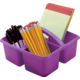 Purple Plastic Storage Caddies 6-Pack Alternate Image C