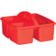 Red Plastic Storage Caddies 6-Pack Alternate Image A