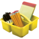 Yellow Plastic Storage Caddies 6-Pack Alternate Image C