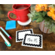 Black Polka Dots 2 Name Tags/Labels Alternate Image A